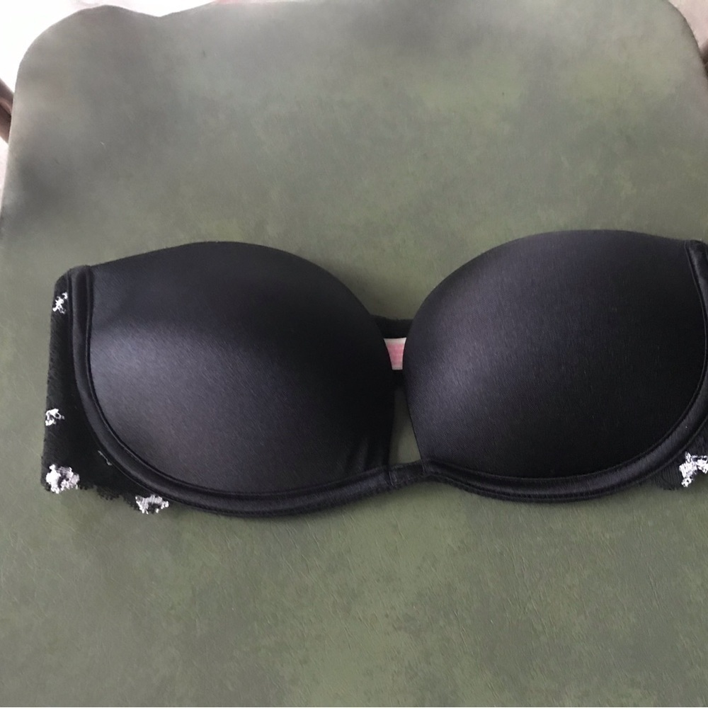 Pink Strapless Padded Push-up Bra with extender